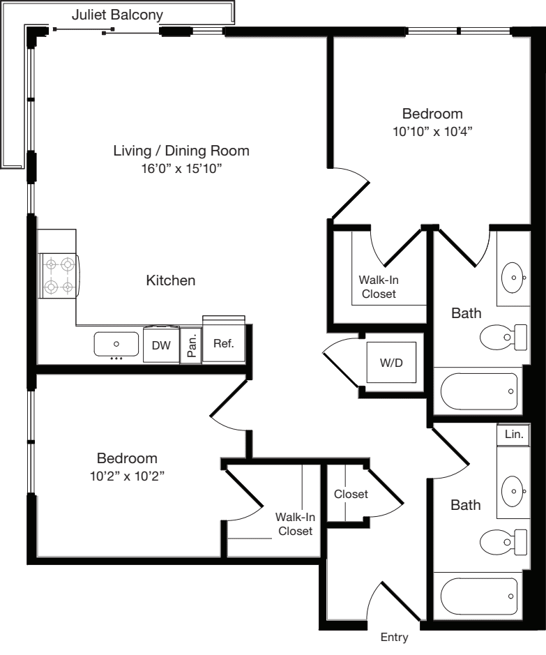 B1 East- Floors 3-6 floorplan
