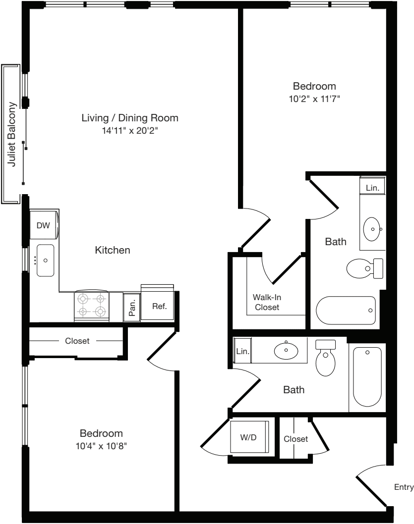 B3 East- Floors 3-6 floorplan