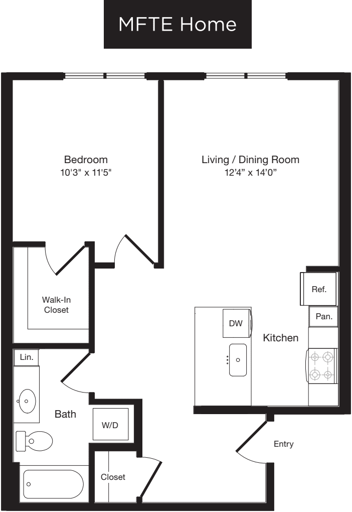 A2 East- Income Restricted floorplan