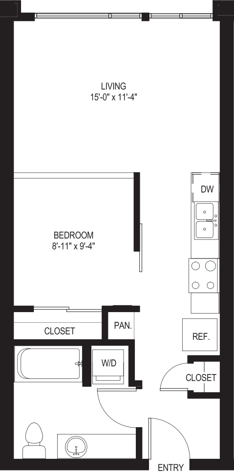 One Bedroom O1-B
