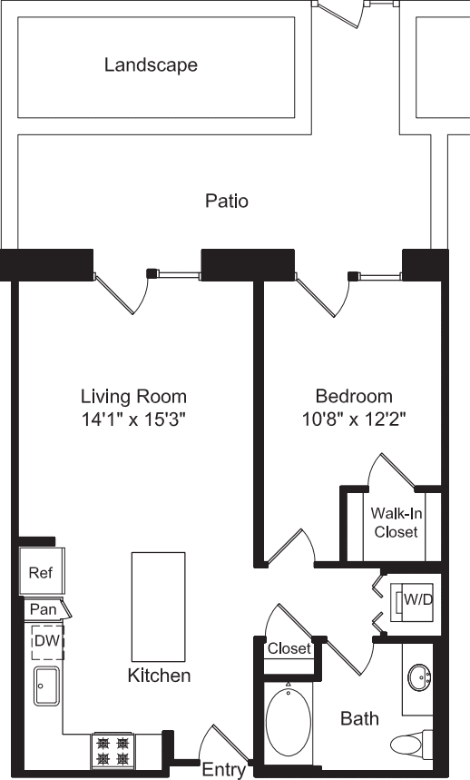 One Bed A4 with Patio