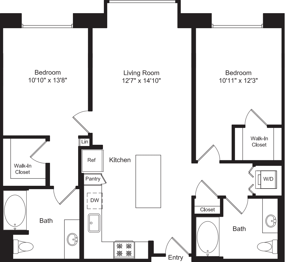 Two Bed B7 floorplan