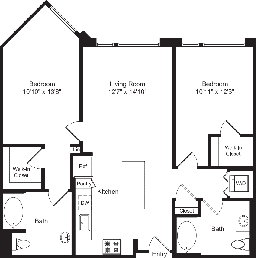 Two Bed B6 floorplan
