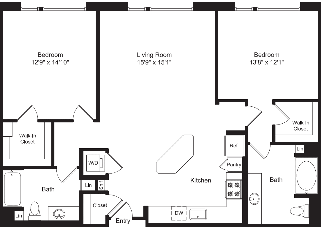 Two Bed B4 floorplan