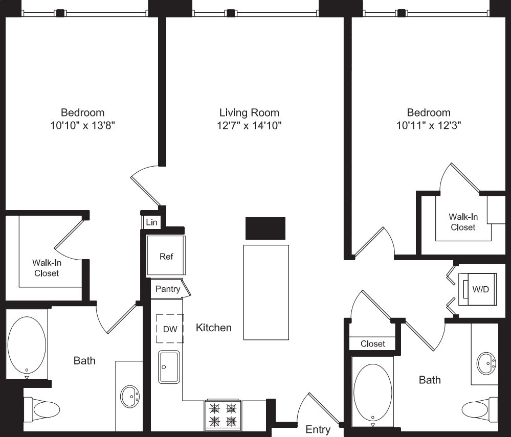 Two Bed B1 - Alt floorplan