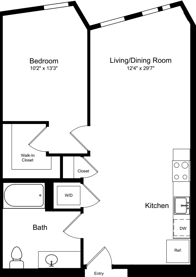 1 Bedroom A3 floorplan
