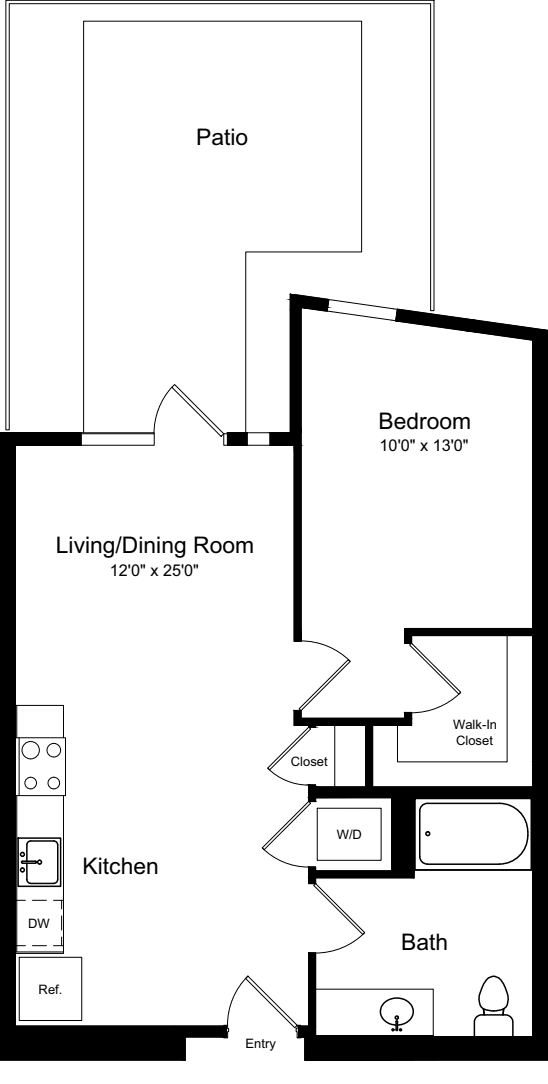 1 Bedroom A8 floorplan
