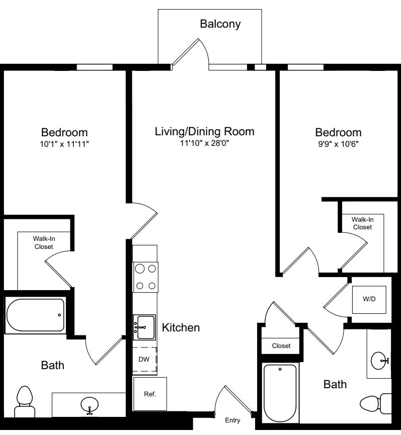 2 Bedroom A5 with Balcony