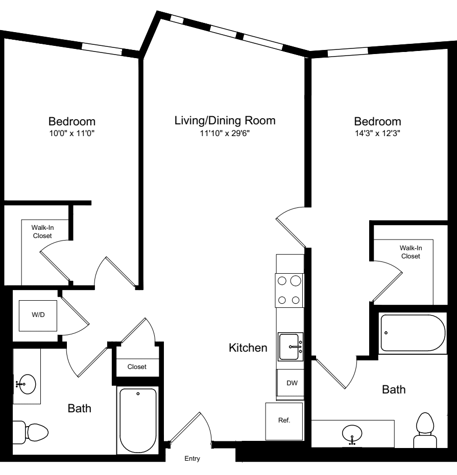 2 Bedroom A11 floorplan