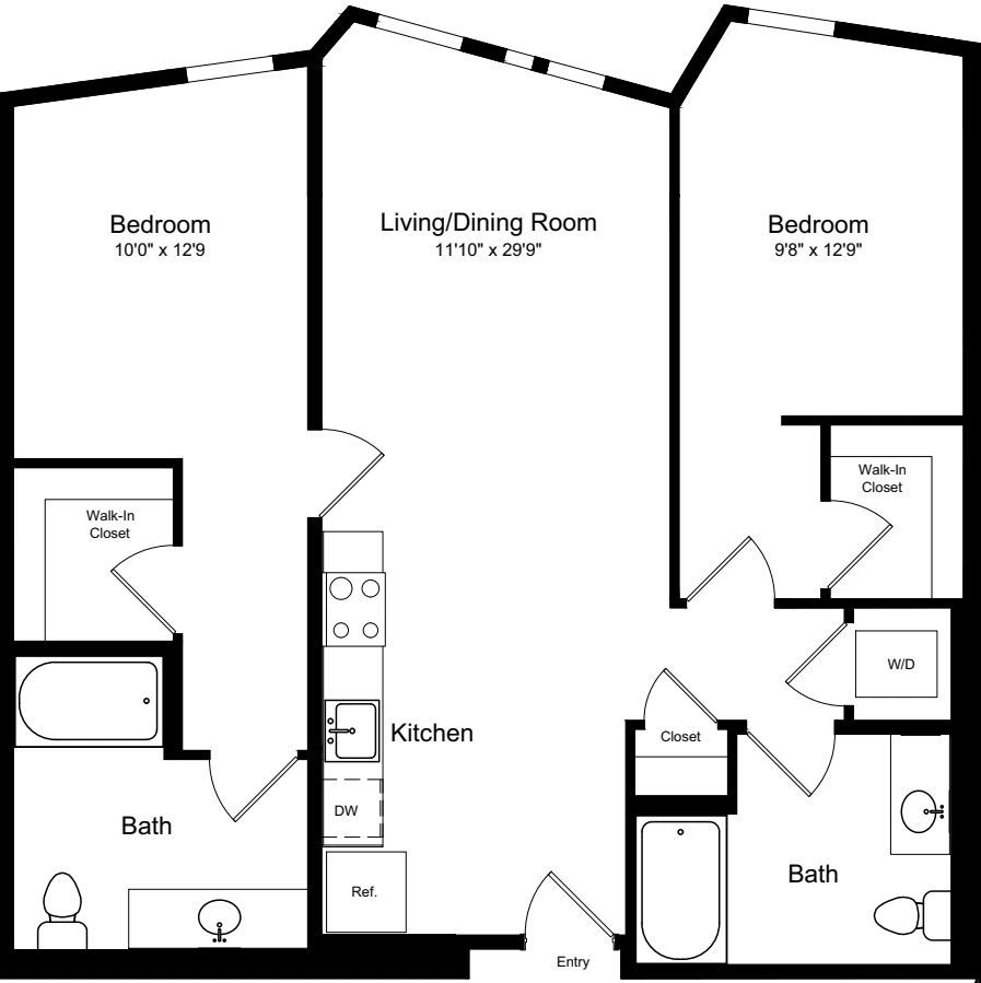 2 Bedroom A10 floorplan