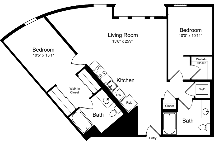 2 Bedroom A9 floorplan