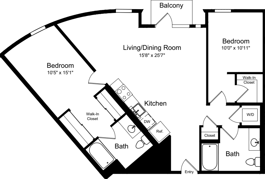 2 Bedroom B floorplan