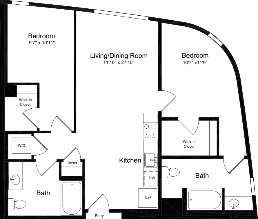 2 Bedroom D floorplan
