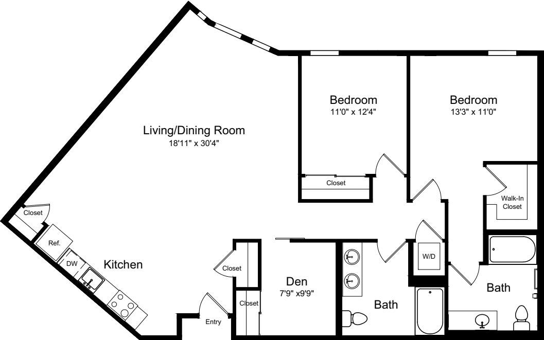 2 Bedroom F floorplan