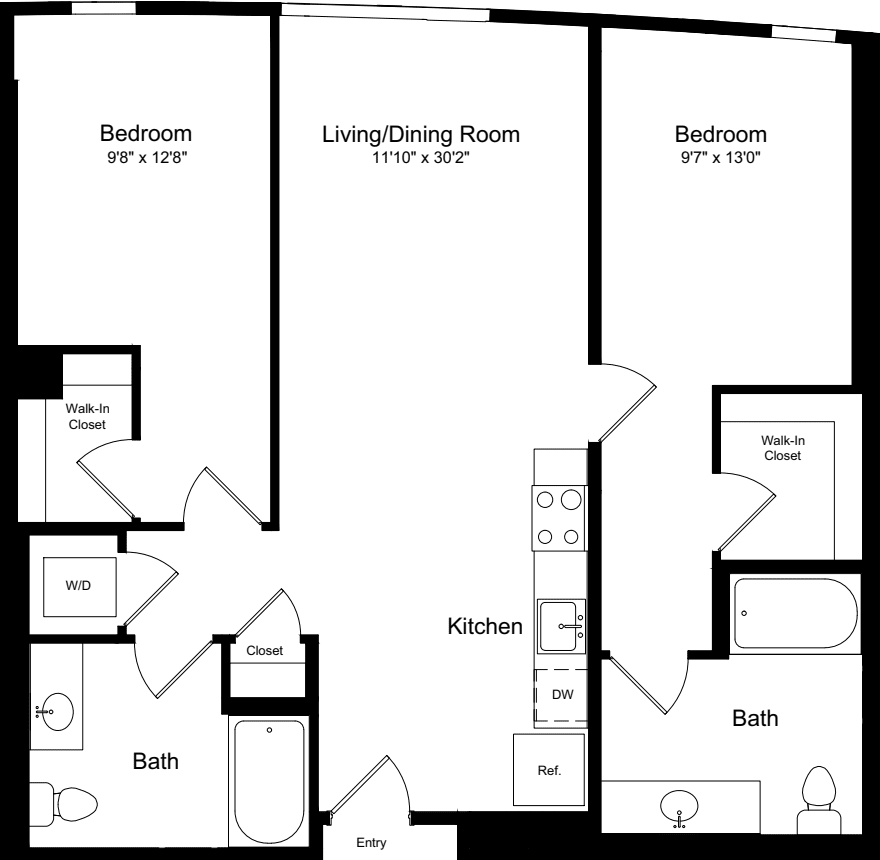 2 Bedroom H floorplan