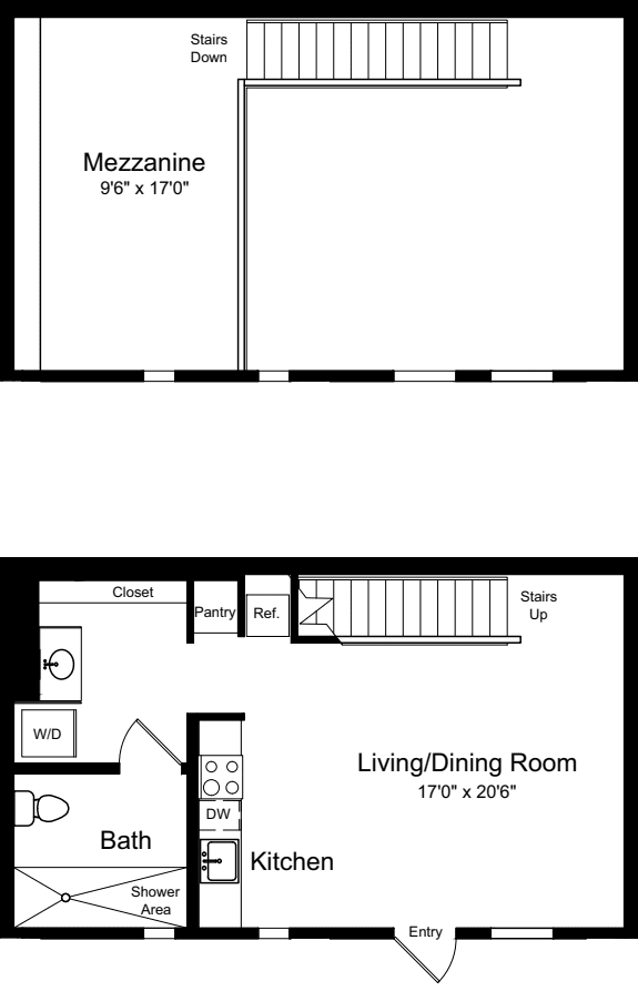One Bedroom Loft C