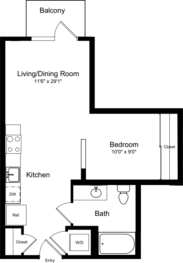 Junior 1 Bedroom with Balcony