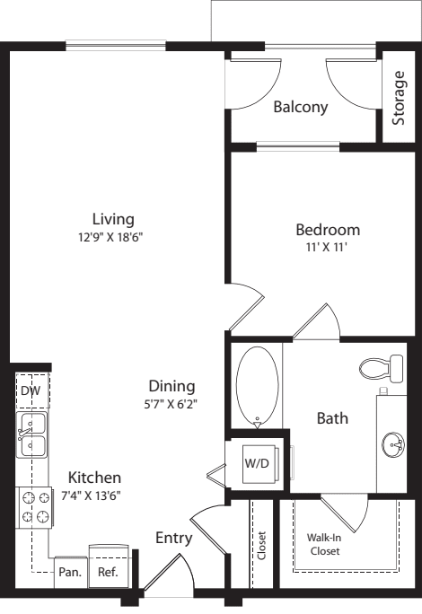 1 Bed- E03