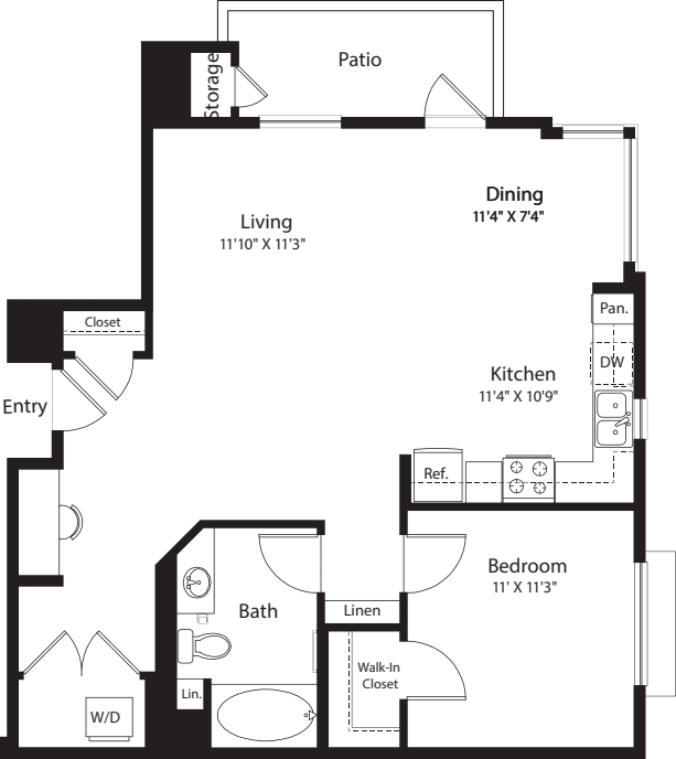 1 Bed- E06 floorplan