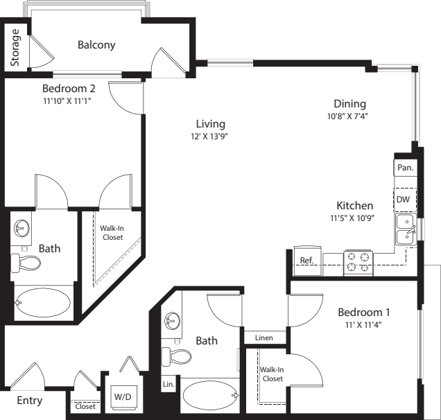 2 Bed- E05 floorplan