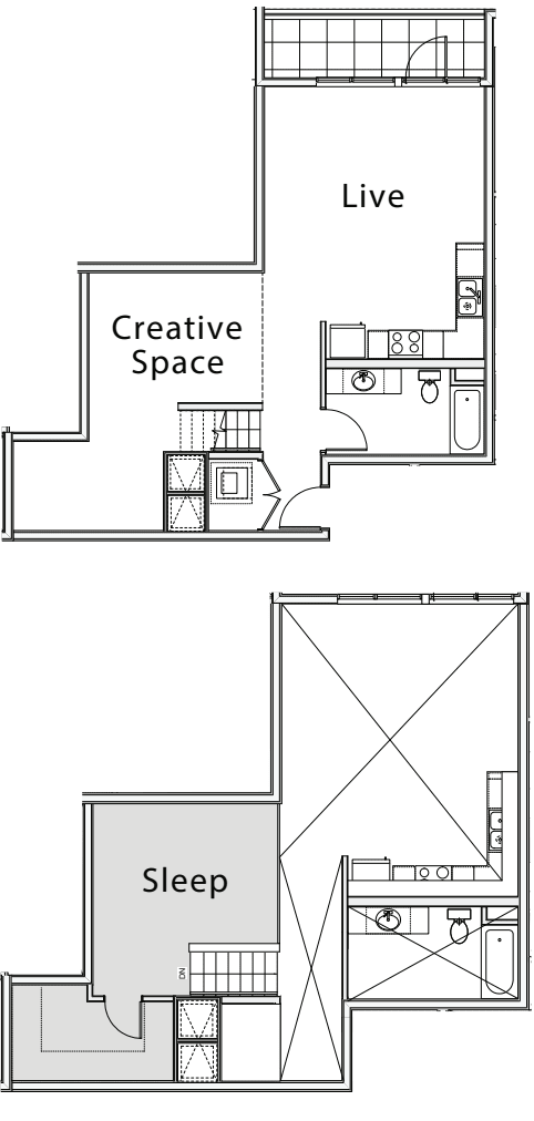 Studio H floorplan