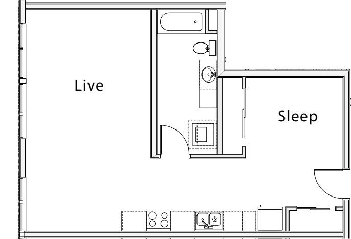 1 Bedroom K