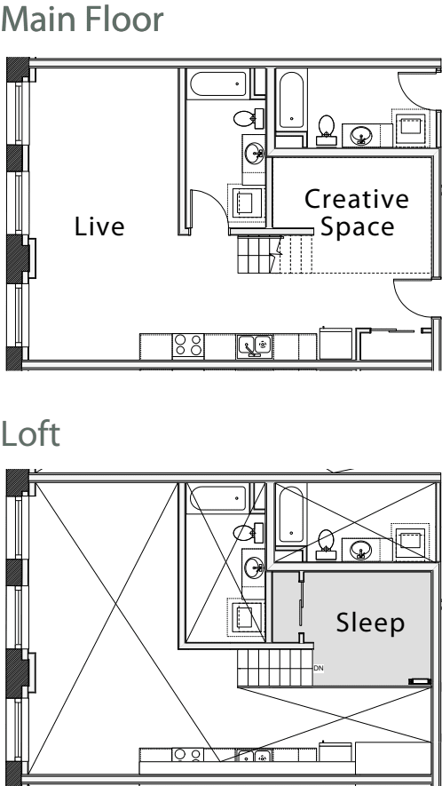 1 Bedroom Loft C floorplan