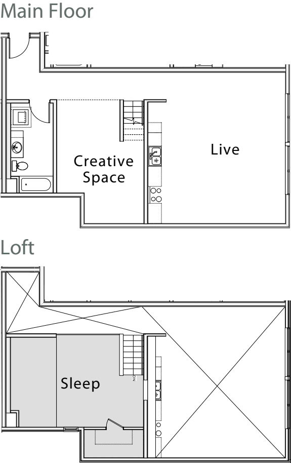 1 Bedroom Loft I floorplan