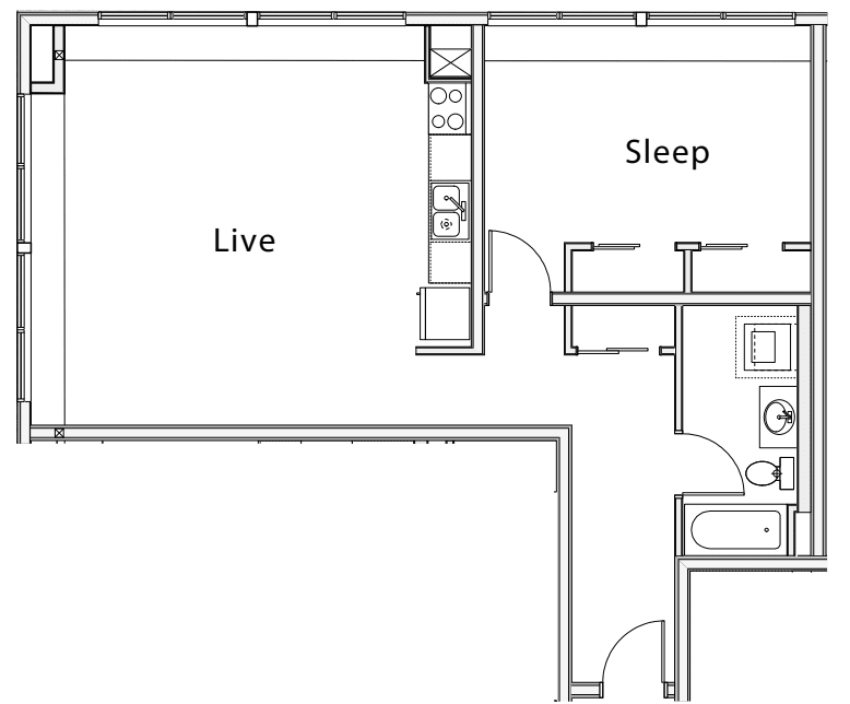 1 Bedroom F