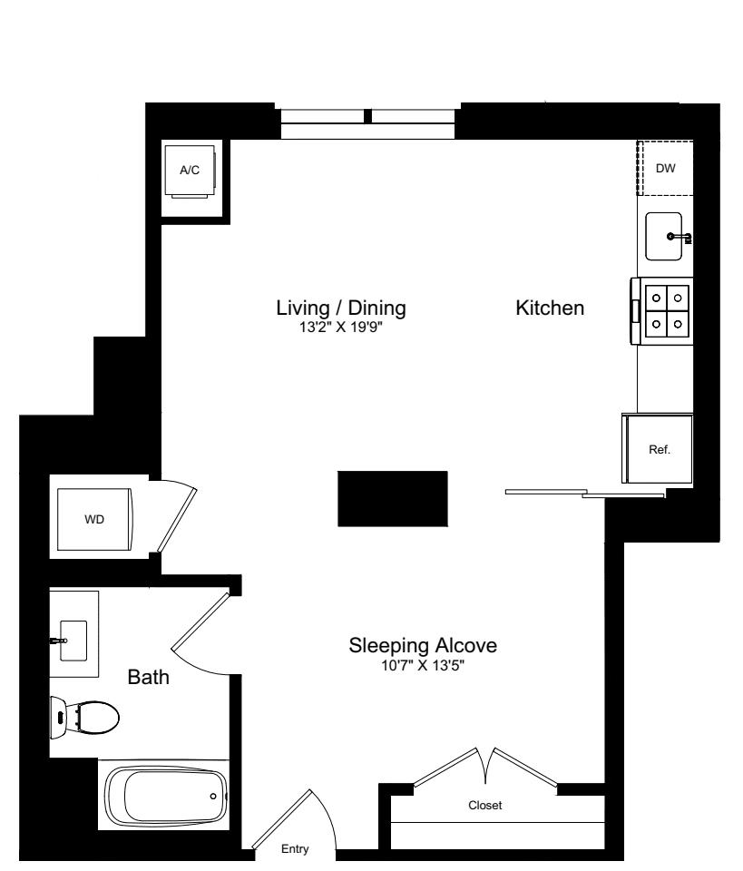Studio H floorplan