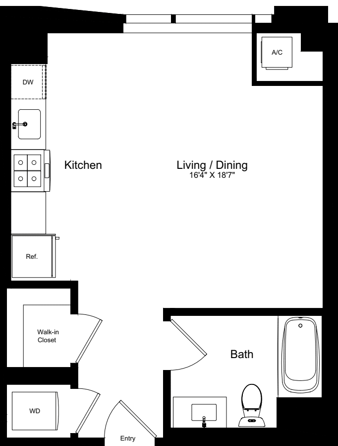 Studio L floorplan