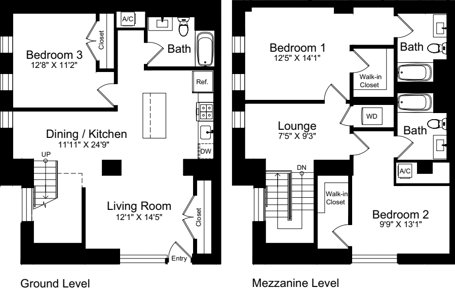 3 Bedroom A floorplan