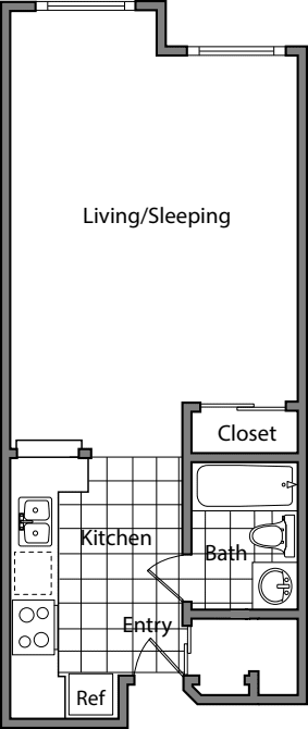 Studio DD floorplan