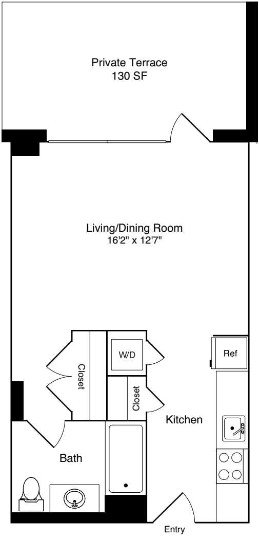 Studio C floorplan