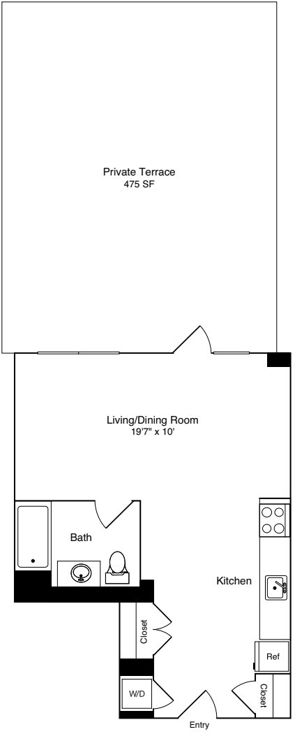 Studio K floorplan