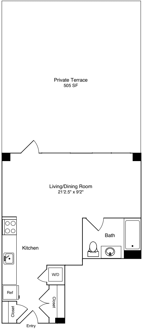 Studio M floorplan