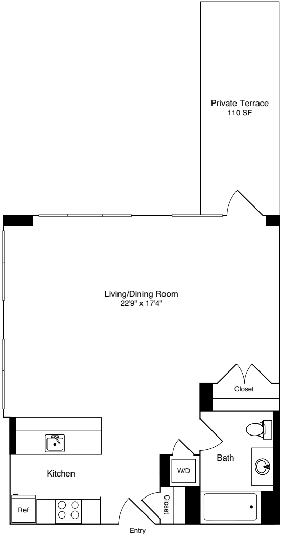 Studio O floorplan