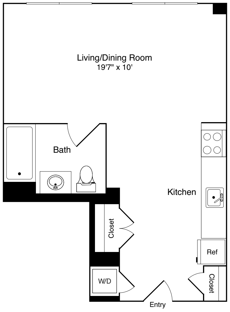 Studio S floorplan