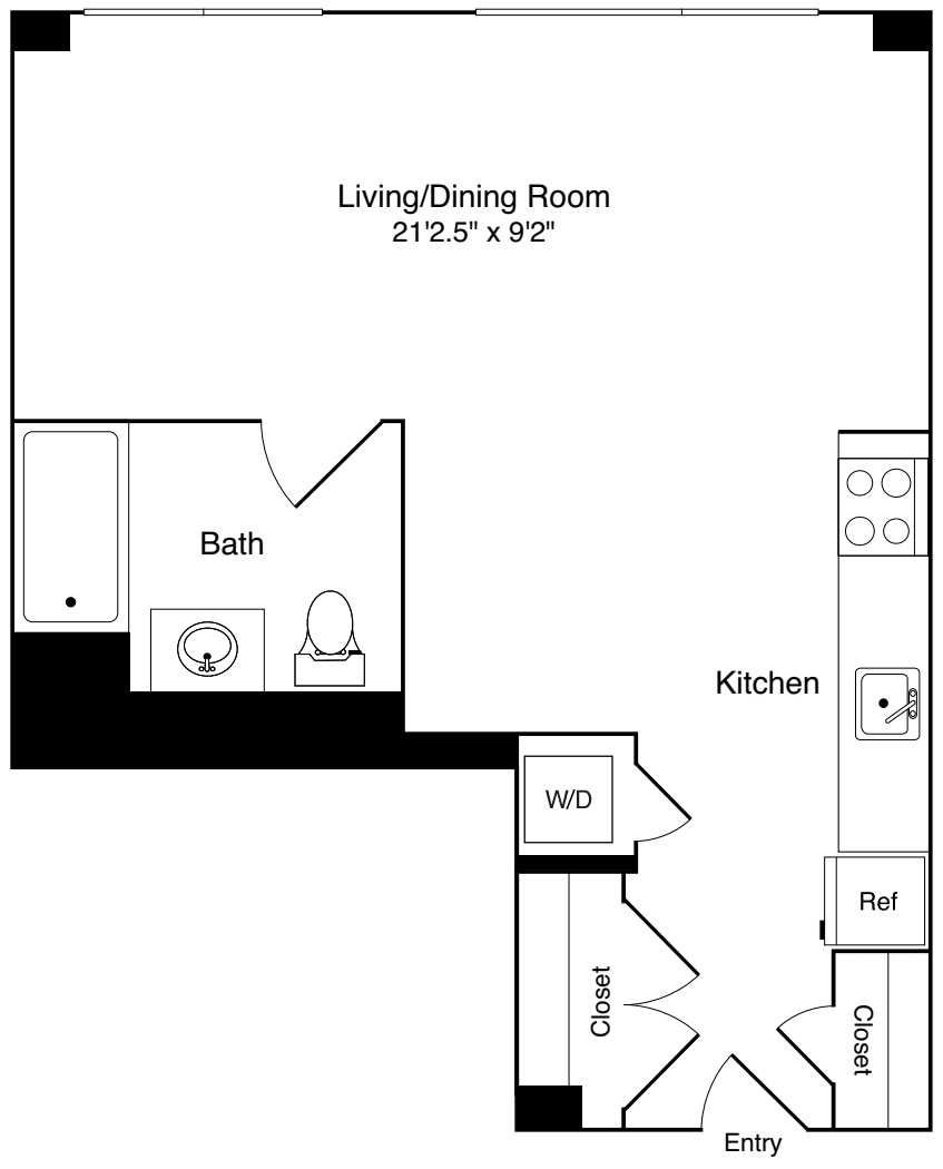 Studio T floorplan