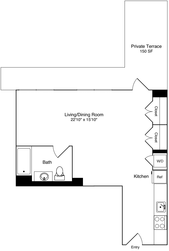 Studio W floorplan