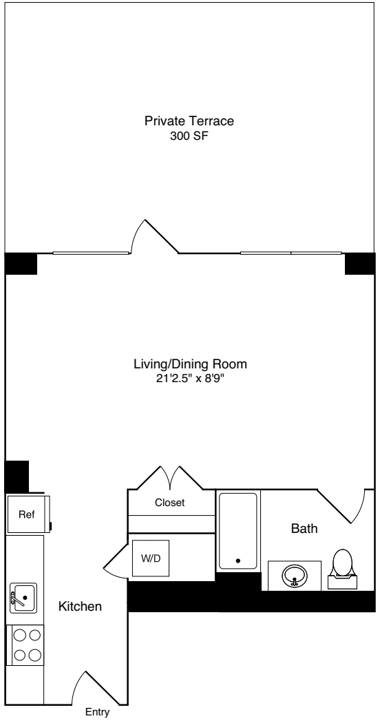 Studio X floorplan