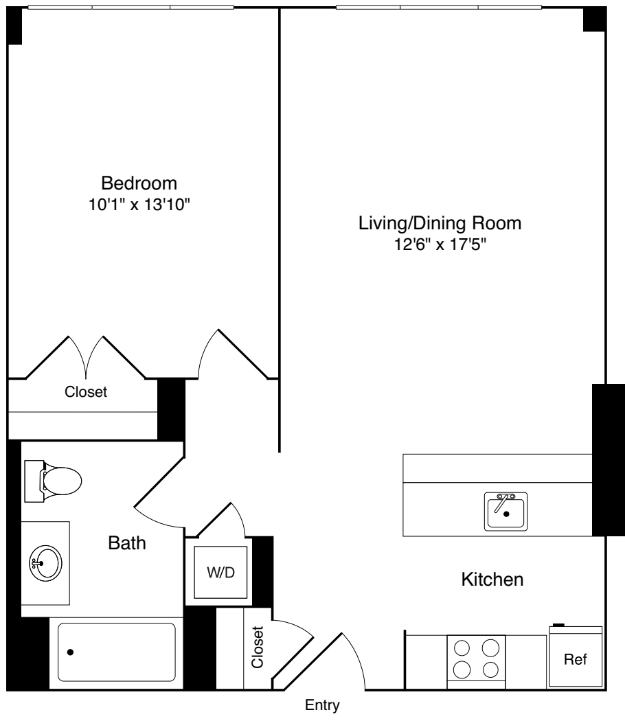 1 Bedroom I floorplan