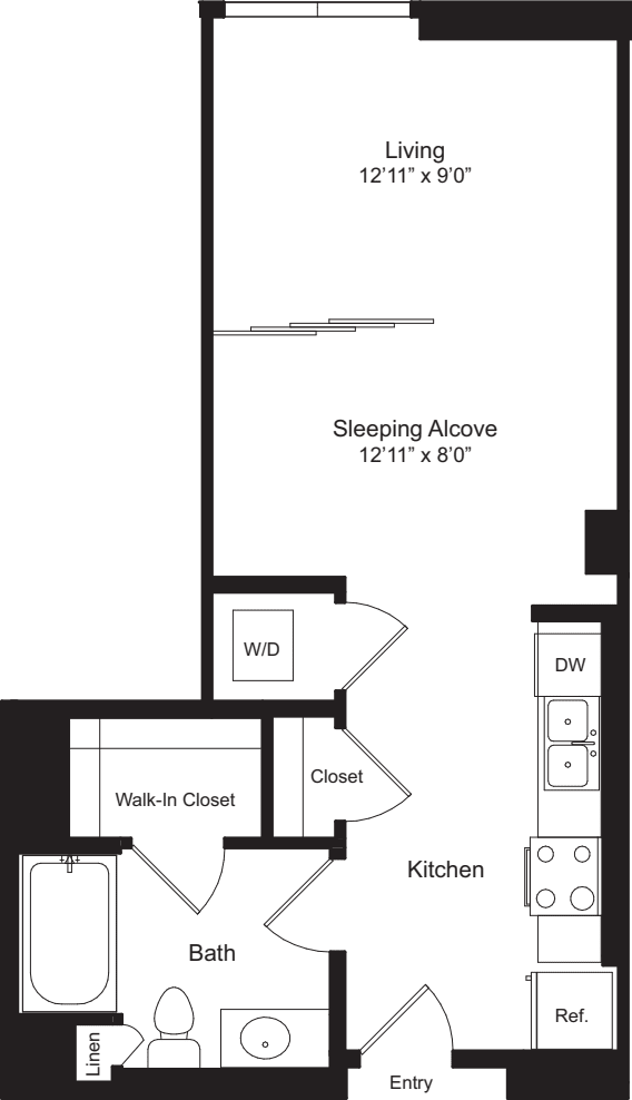 Studio G floorplan