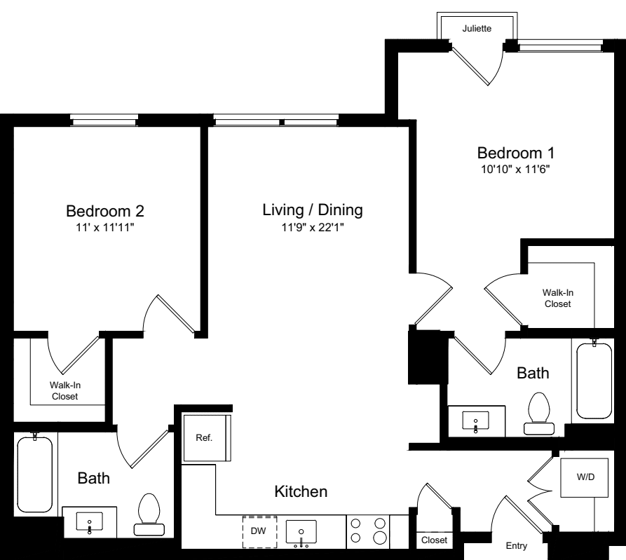 2 Bedroom BJ