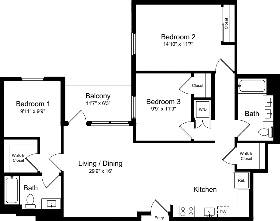 3 Bedroom AB