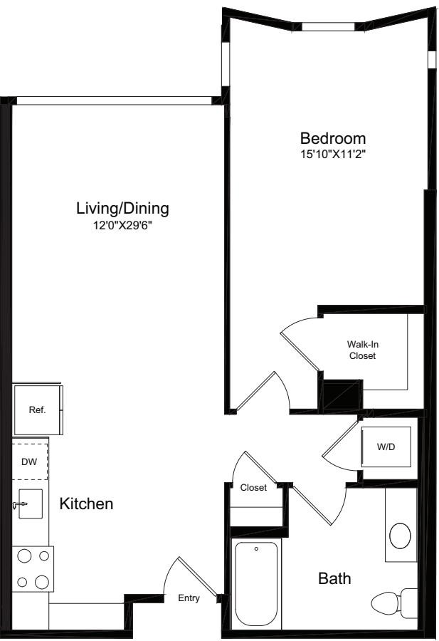 1A - Curved floorplan
