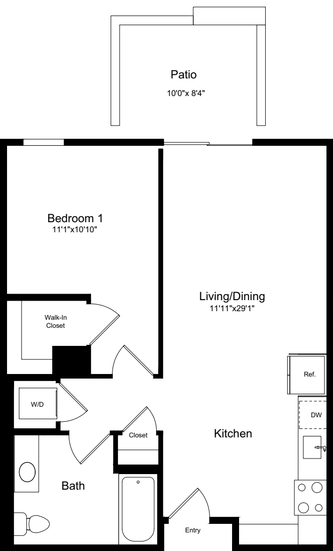 1A with Patio floorplan