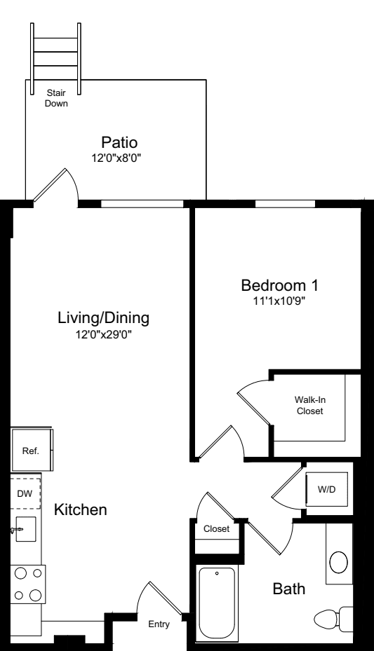 1A with Patio - Level 1