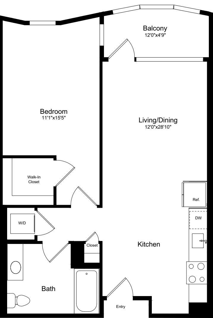 1A.2 - Curved with  Balcony