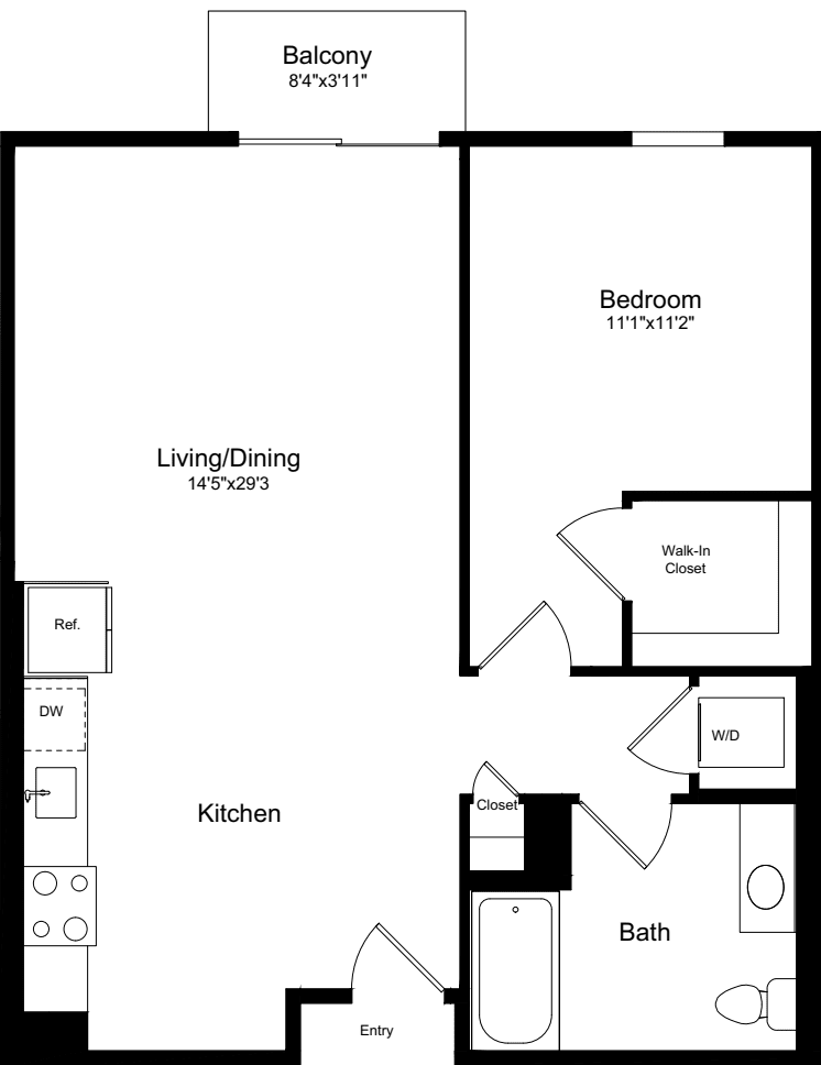 1A.2 with Balcony floorplan